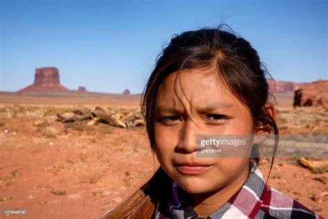 Outdoor Portrait Of A Beautiful Navajo Native American Indian Girl In