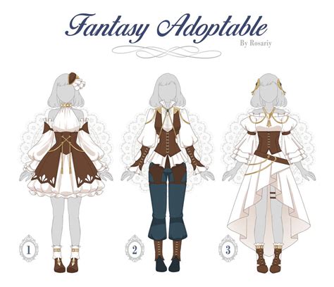 closed adoptable fantasy outfit 14 by rosariy on deviantart