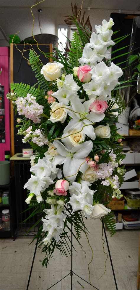 Standing Spray Tribute Funeral Flower Arrangements Funeral Floral