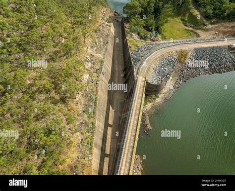 Eungella Dam Overflow Channel Which Is Dry Due To Low Water Levels