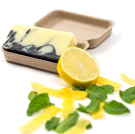 Peppermint Lemon And Charcoal Organic Soap By Coraleen