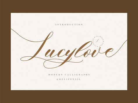 Lucylove Modern Calligraphy Script By Delip Nugraha On Dribbble