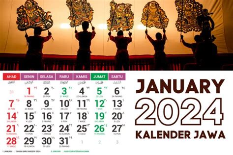 Kalender Jawa Januari 2024 Pasaran Weton Dan Neptu
