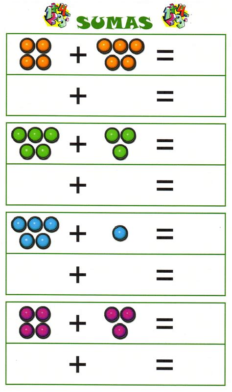 Fichas De Sumas Para Infantil