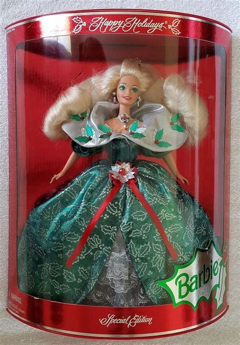 Happy Holidays 1995 Special Edition Barbie Mattel Dolls Christmas