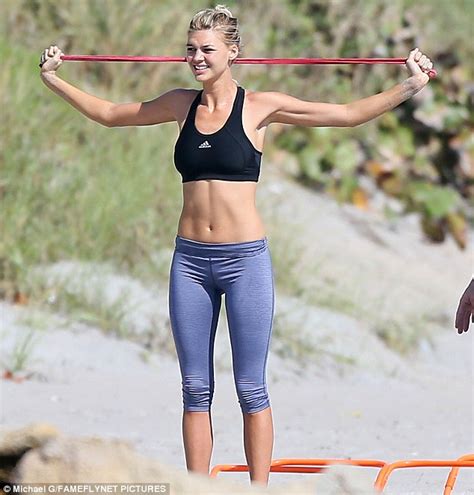 Kelly Rohrbach Shows Off Her Toned Frame While Prepping For Her Baywatch Role With A Beach
