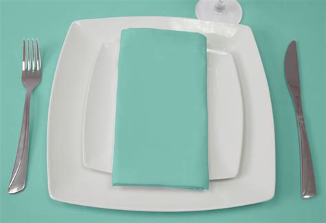 100 Beautiful Aquamarine Polycotton Napkin