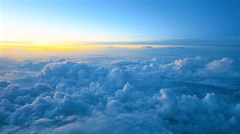 Download Wallpaper 1920x1080 Clouds And Sunset Sky Sea Of Clouds