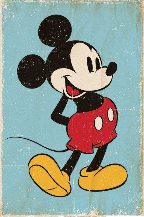 Classic Mickey Mouse Cartoons Dettagli Su Mickey Mouse Retro Poster