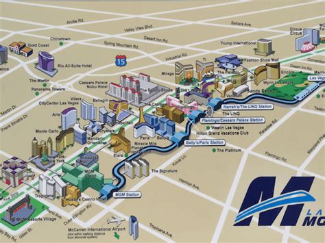 Las Vegas Monorail Map The Unofficial Guides