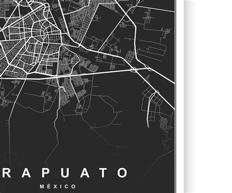 Irapuato Mexico City Map Printable Road Map Affordable Wall Etsy