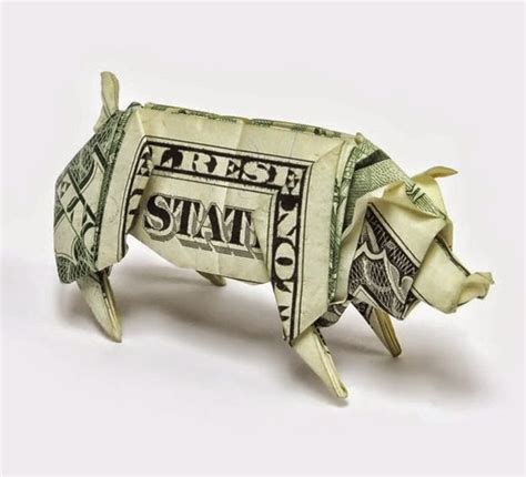 Pig Dollar Bill Origami Craft Art Ideas