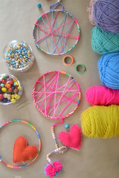 Diy Dream Catchers Made By Kids Self Crafts For Kids Diy For Kids