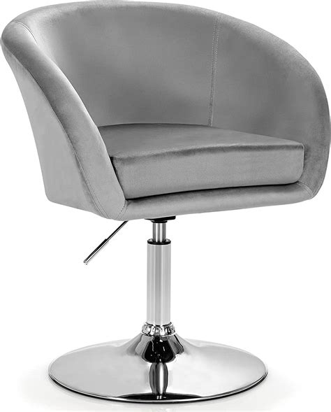 Buy Costway Vanity Chair Height Adjustable Modern Velvet Makeup Chair