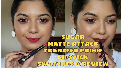 Sugar Matte Attack Transfer Proof Lipstick Review And Swatches Too