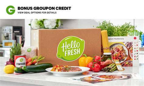 Hellofresh Meal Plans Bonus Groupon Credit Hellofresh Groupon