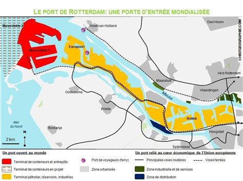 Croquis Du Port De Rotterdam Un Espace Mondialisé Source
