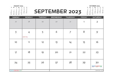 Free Printable September 2023 Calendar 12 Templates