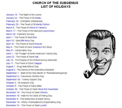 Calendar Of Weird Holidays Calendar Template 2021