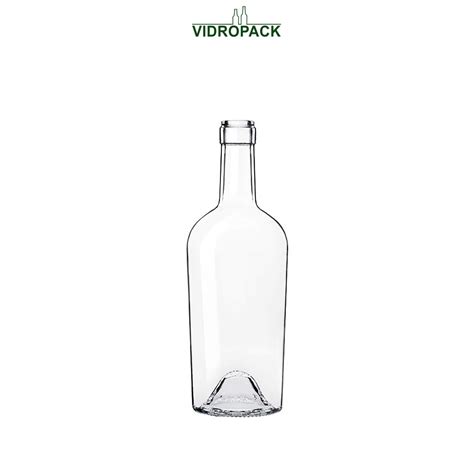 750 Ml Bordeaux Regine Flint Glas Bottle Cork Finish