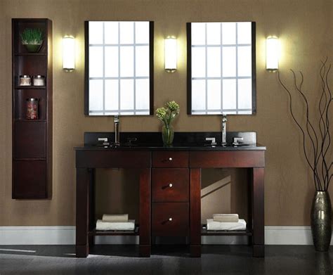 Whether you want to achieve a simplistic and functional signature design using rustic oak or dove white vanities, or a sleek and contemporary look with black or navy blue corner vanities or linen. Modular Bathroom Vanities - Modern - Bathroom - los ...