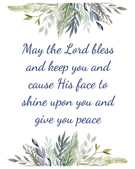 may the lord bless and keep you instant download printable etsy