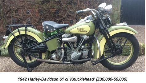 1942 Harley Davidson 61 Ci Knucklehead Classic Motorbikes