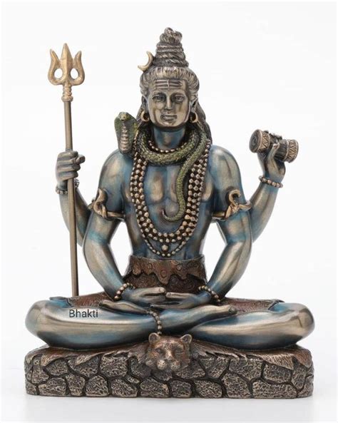 Shiva Statue 6 Bonded Bronze Meditating Lord Shiva Idol Shiv Siva