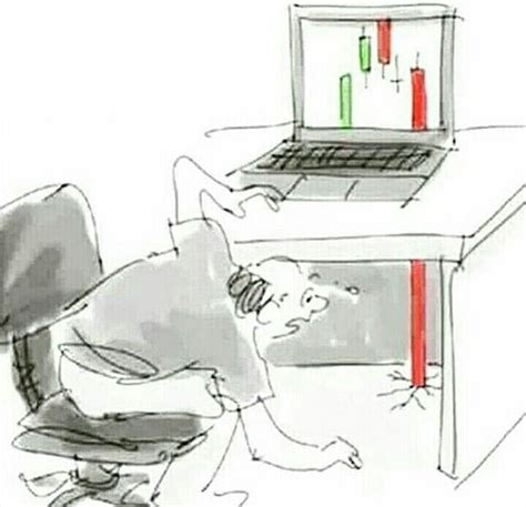 Crypto Or Stock Index Red Candle Falling Through Laptop Desk And