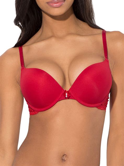 Womens Add 2 Cup Sizes Push Up Bra Style Sa276 Red Wlace Wings Size