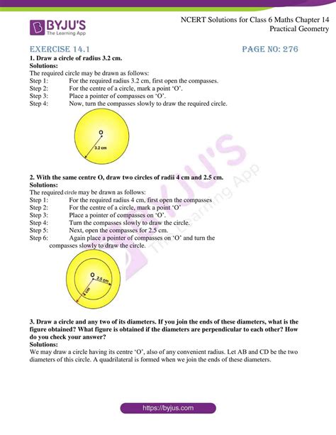 Ncert Solutions For Class 6 Maths Exercise 141 Chapter 14 Practical