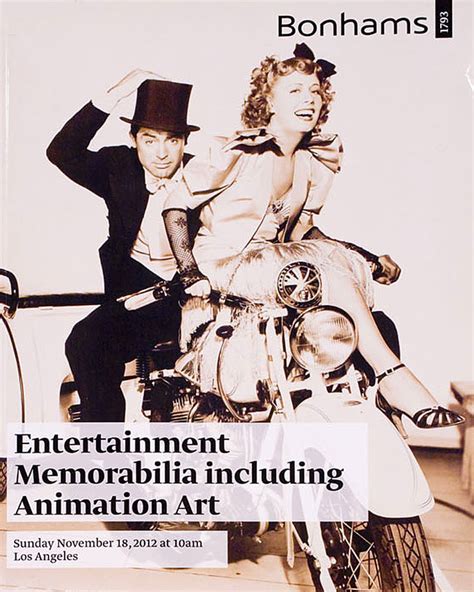 Bonhams Los Angeles Entertainment Memorabilia Including Animation Art