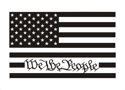 We The People Flag Decal