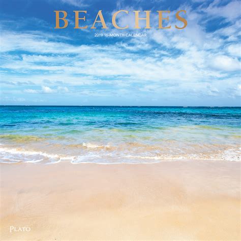 Beaches 2019 Square Wall Calendar Plato Calendars