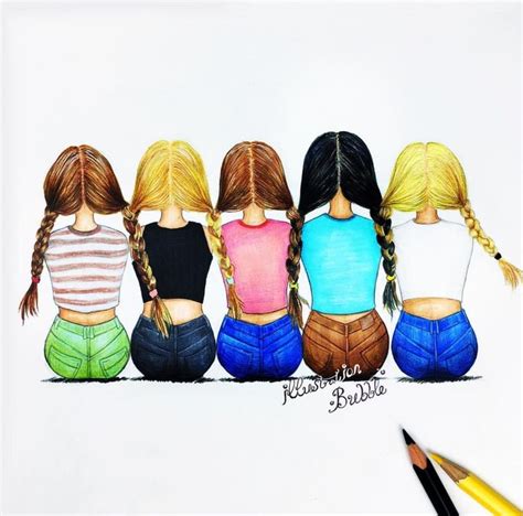 A true friend is someone you can fight with and get back together in the next minute it is someone you can never forget, it is someone you will remember after reading this. Best friends | Bff drawings, Best friend drawings, Cute drawings of people