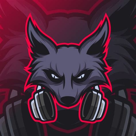 Gamer Wolf Mascot Logo Gamer Wolf Esports Logo Gaming Logo Lobotz Gambaran