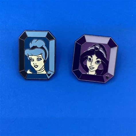Disney Trading Pin Hidden Mickey Princess Cinderella And Jasmine Pin Lot Of 2 570 Picclick