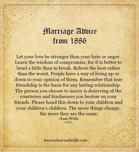 I should have read them before i tied the knot. Lessons Learned in LifeMarriage advice from 1886 - Lessons ...