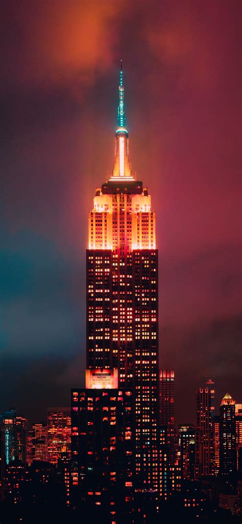 1125x2436 Empire State Building Night 5k Iphone Xsiphone 10iphone X