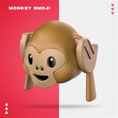 Emoji De Macaco Realista Psd Premium