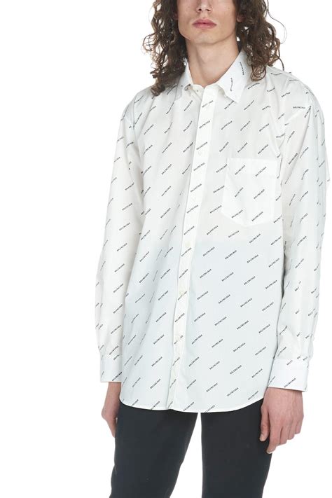 Shop our collection of balenciaga root online and get free shipping! Balenciaga Logo Print Shirt in White for Men - Lyst