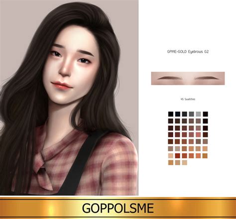 Gold F Eyebrows G2 At Goppols Me Sims 4 Updates