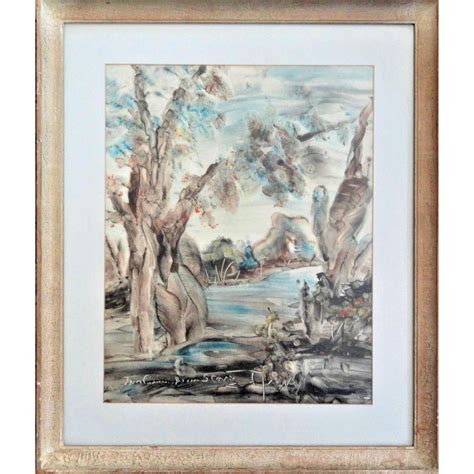 Fern Cunningham Stone 1889 1975 River Scene Painting Chairish