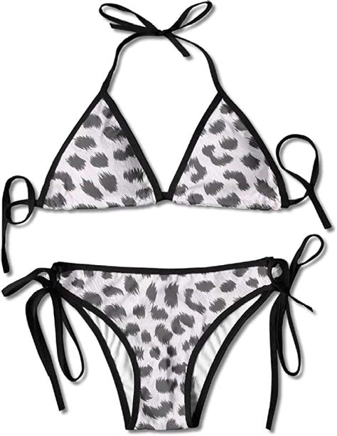 Leopard Print Sexy Bikinis Womens Wrap Top Bottom Bathing Suit Bikini Swimwear 2