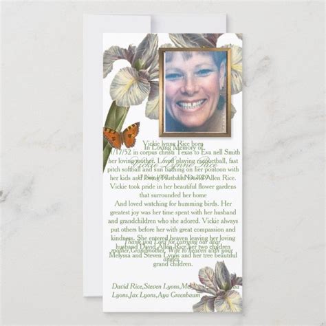 Funeral Thank You Cards Cherish Zazzle Funeral Thank You Cards