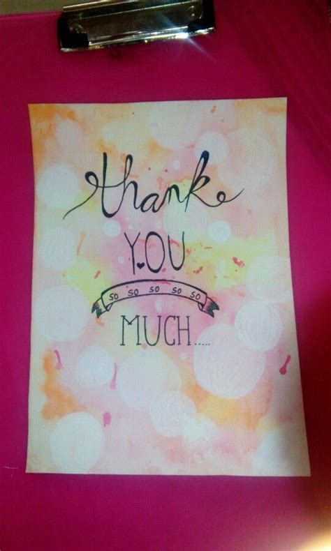 Bokeh Thank You Card Bokeh Thank You Cards Supplies Painting