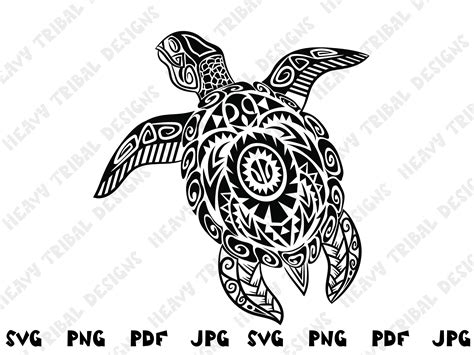 Tribal Sea Turtle Silhouette