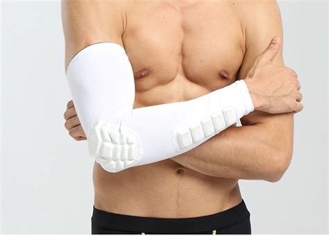 Cricket Fielding Sleeves Arm Compression Sleeve With Padding On Elbow And Forearm By Cricket