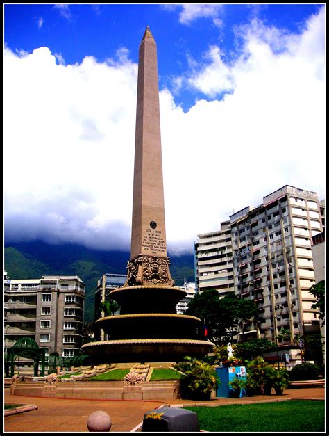 Obelisco De La Plaza Altamira Caracas Venezuela Landmarks Burj