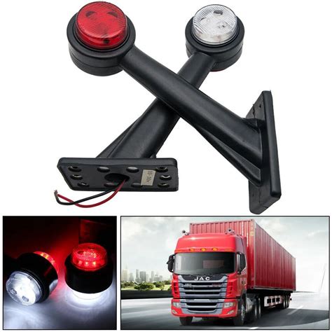 2 X Led Smd Mini Side Rubber Marker Lights Lamp Indicator Trailer Truck